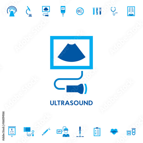 Ultrasound Diagnostic Vector Icon
