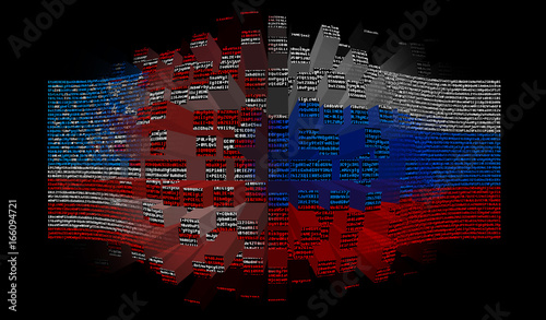 Confrontation, the clash of the United States and Russia, on the example of national flags