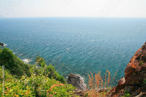 Green sea and beautiful beaches in Thailand. photo