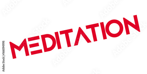 Meditation rubber stamp. Grunge design with dust scratches. Effects can be easily removed for a clean, crisp look. Color is easily changed.