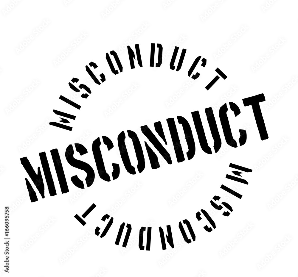 Fototapeta premium Misconduct rubber stamp. Grunge design with dust scratches. Effects can be easily removed for a clean, crisp look. Color is easily changed.