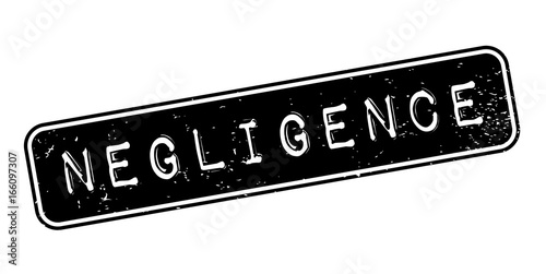 Negligence rubber stamp. Grunge design with dust scratches. Effects can be easily removed for a clean, crisp look. Color is easily changed.
