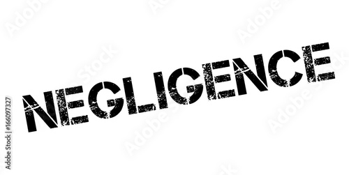 Negligence rubber stamp. Grunge design with dust scratches. Effects can be easily removed for a clean, crisp look. Color is easily changed.