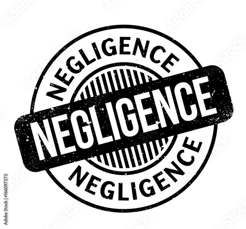Negligence rubber stamp. Grunge design with dust scratches. Effects can be easily removed for a clean, crisp look. Color is easily changed.