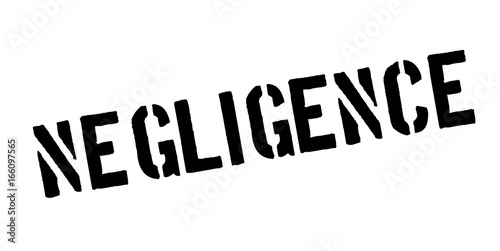 Negligence rubber stamp. Grunge design with dust scratches. Effects can be easily removed for a clean, crisp look. Color is easily changed.