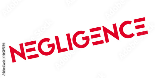 Negligence rubber stamp. Grunge design with dust scratches. Effects can be easily removed for a clean, crisp look. Color is easily changed.