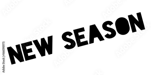 New Season rubber stamp. Grunge design with dust scratches. Effects can be easily removed for a clean, crisp look. Color is easily changed.