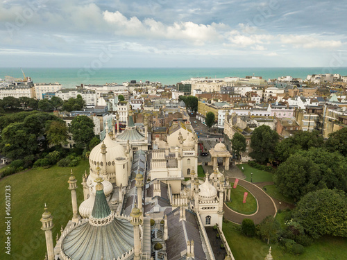 Aerial view of Brighton in summer photo