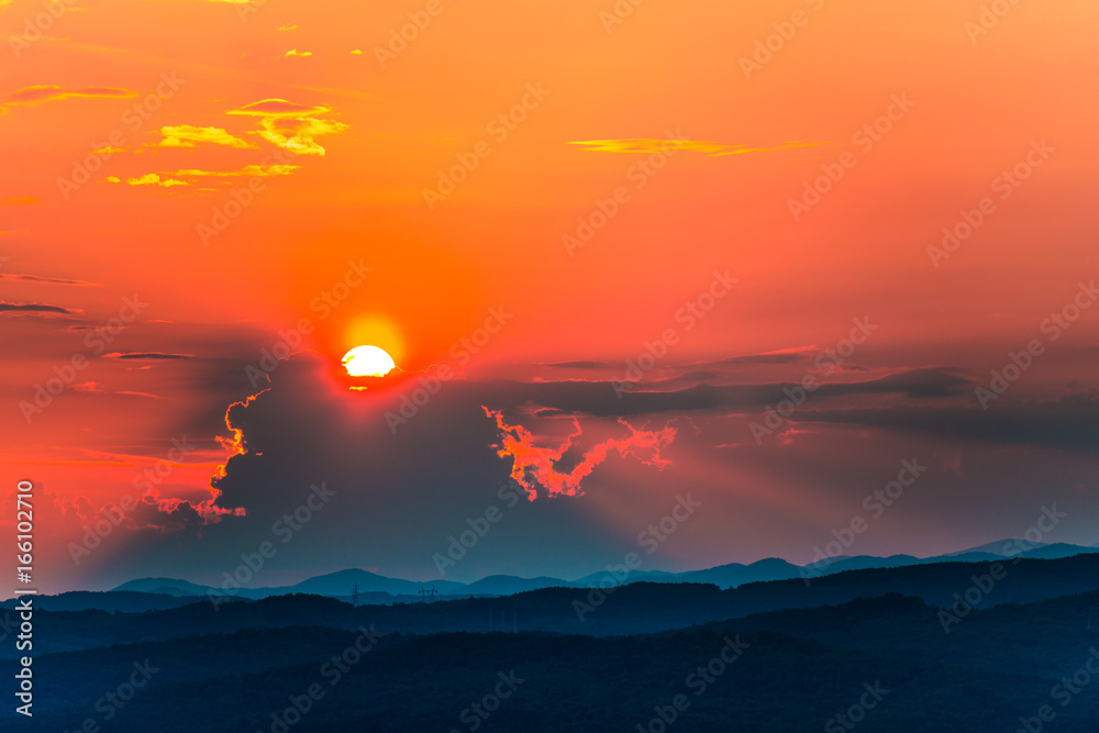 Fototapeta premium Clouds at the sunset