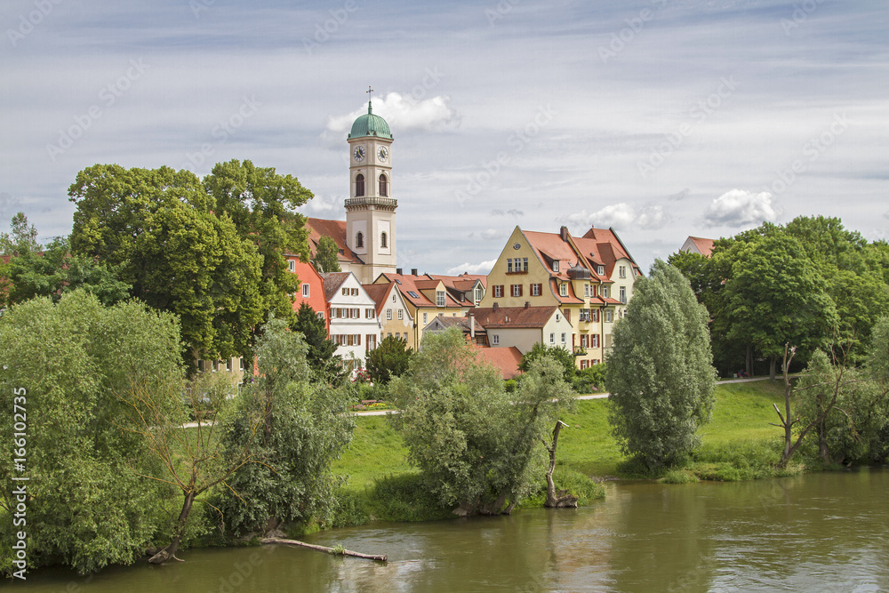 Obraz premium Kloster- und Kirchenkomplex St. Mang in Regensburg