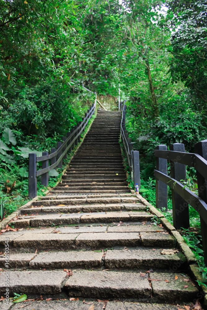 View of Stone Staircase to elephant mountain View of Stone Staircase to elephant mountain