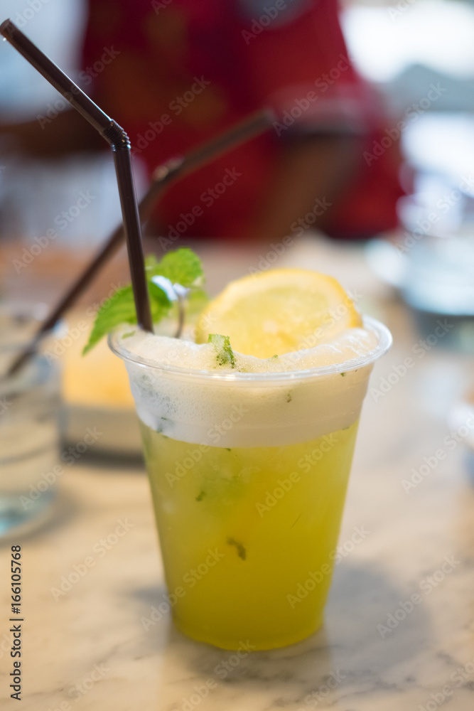 Refreshing drink lemon soda Refreshing drink lemon soda