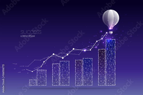 Abstract concept illustration. graph of business.
