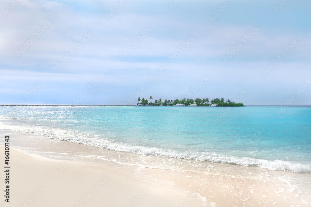 View of beautiful tropical beach on summer day