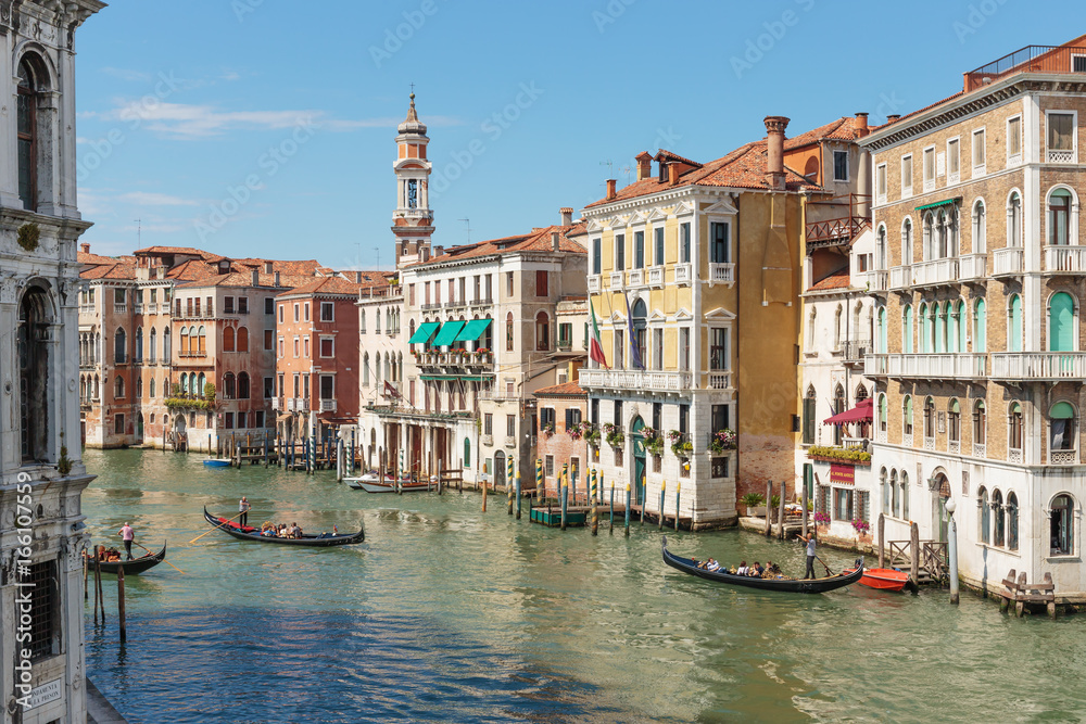 VENICE, ITALY - 26 JUNE, 2014: Grand Canal in Venice Italy
