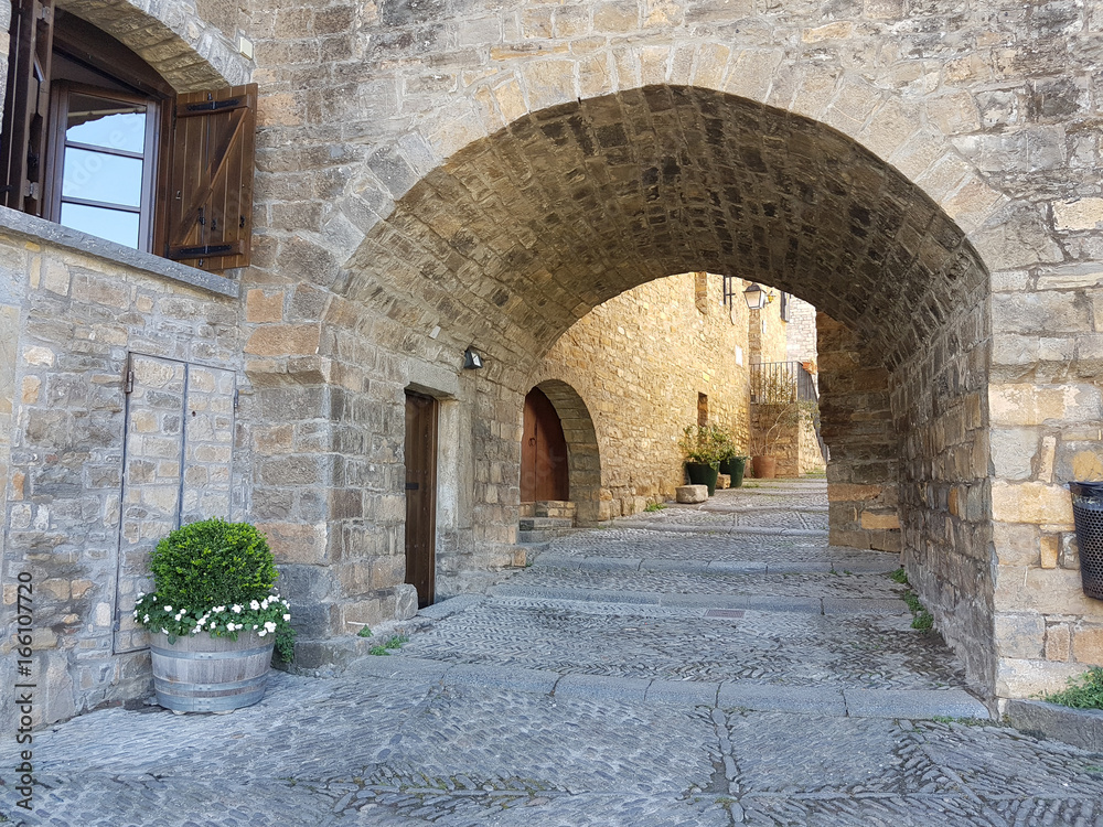 Medieval village of the Pyrenees Ainsa, Spain