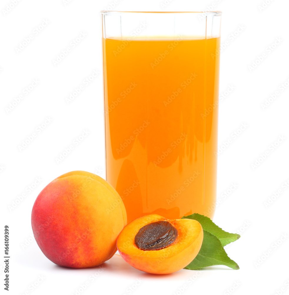 apricot juice isolated on white background apricot juice isolated on white background