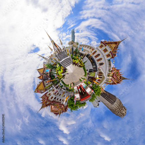 360 Panorama of Wat Yannawa public landmark in Thailand