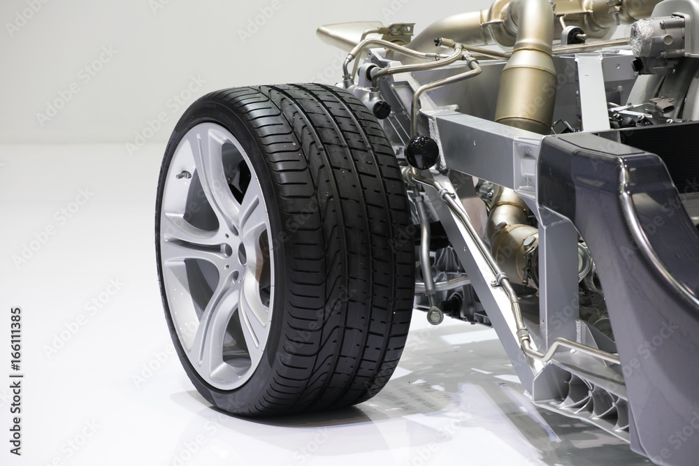 wheel Car chassis with engine. Image of car chassis with engine isolated on white. wheel Car chassis with engine. Image of car chassis with engine isolated on white.