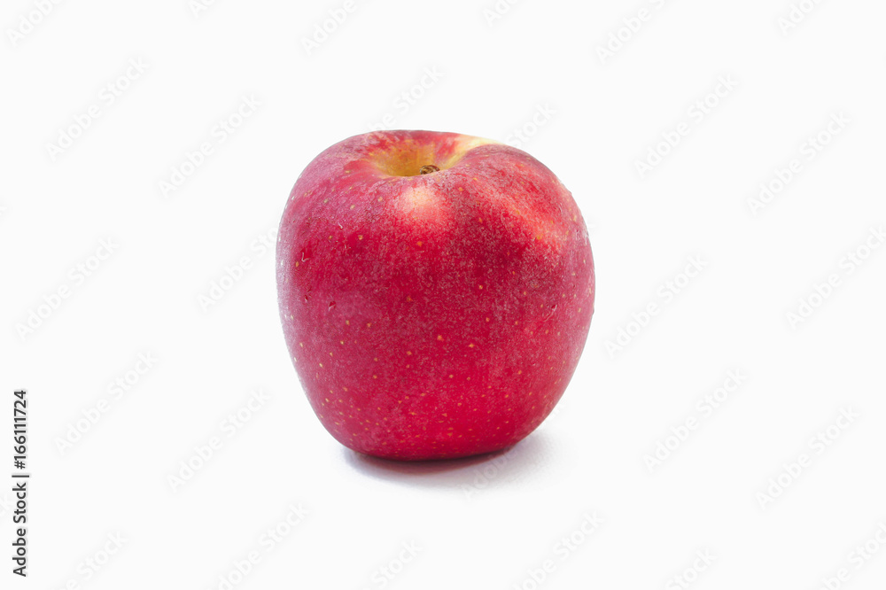red apple fruit on white background , isolate style