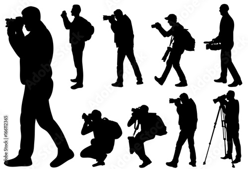  silhouette man photographer, collection