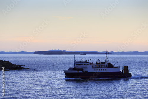 Ferry boat carrying cars and people. © ggw