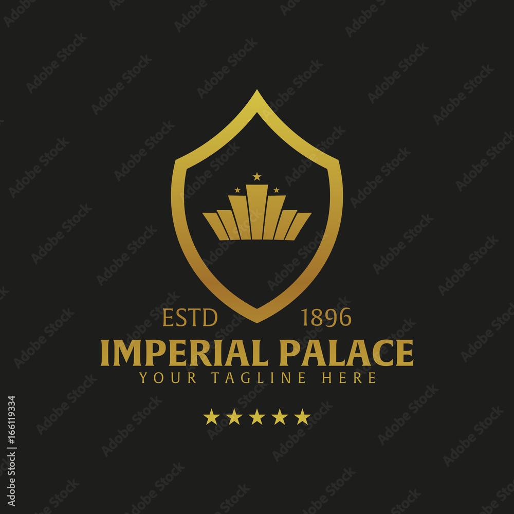 Imperial Palace Hotel Logo and Emblem. Vector logo illustration. Imperial Palace Hotel Logo and Emblem. Vector logo illustration.
