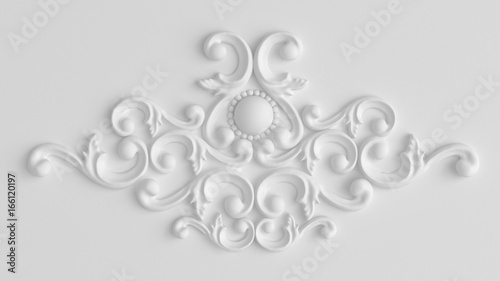Valokuva Luxury gypsum decoration element, wall concept stucco, interior architecture pattern