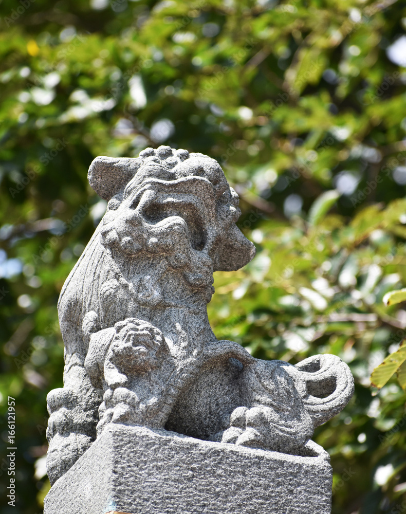 Chinese statue in park