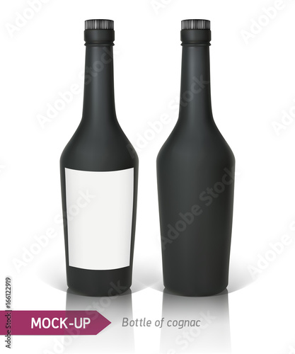 Black bottle of cognac