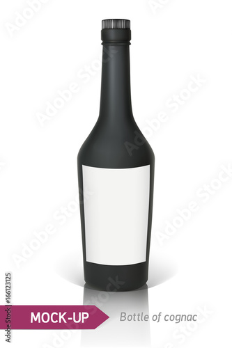 Black bottle of cognac