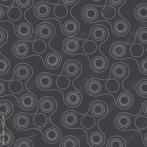 Seamless pattern from fidget spinners. 