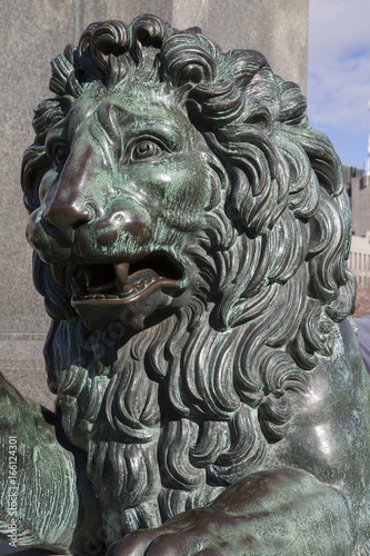 Lion Sculpture by Fogelberg (1824) on King Karl XIII Monument; Kings Garden; Stockholm