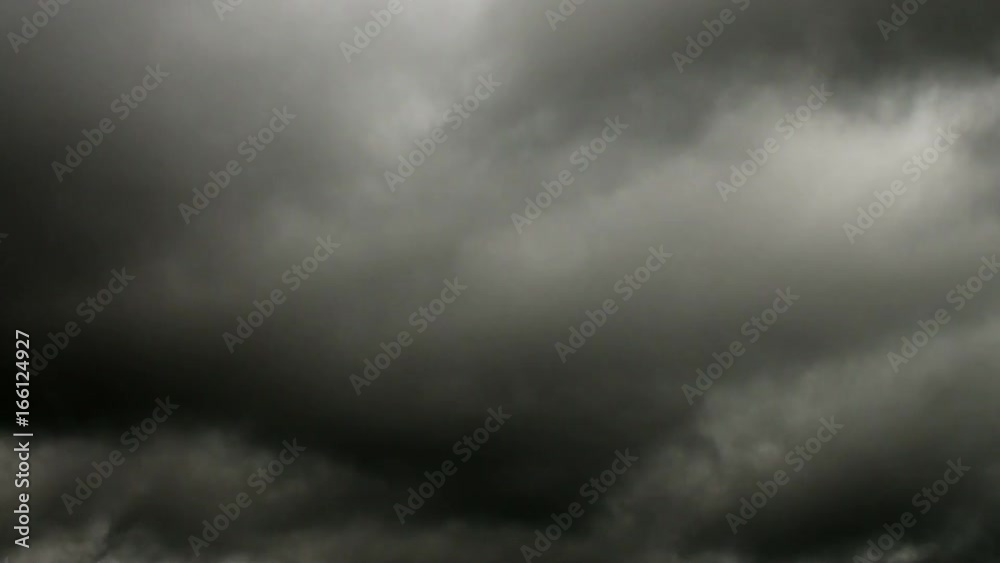 Dramatic rainy clouds timelapse, closeup view
