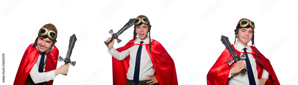 Funny hero isolated on the white Funny hero isolated on the white