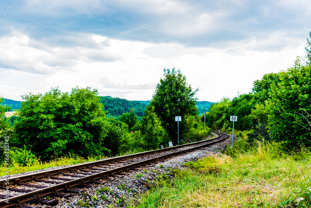 Fototapeta premium Diagonal railways