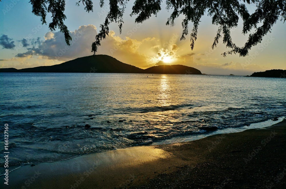 Culebra Porto Rico Coucher De Soleil Paradisiaque Stock Photo Adobe Stock