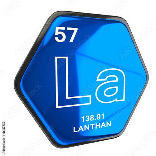 Lanthan Element blau photo