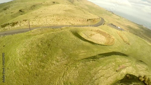 Bronze Age Barrows at Knockdhu Co. Antrim. N. Ireland aerial photo