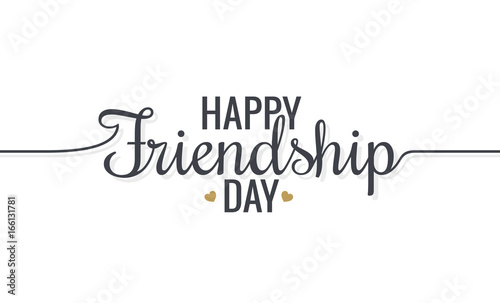 friendship day lettering logo design background
