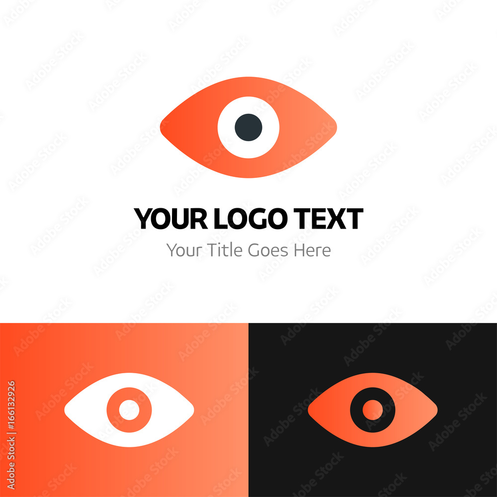 Eye logo template. Logo branding for your new corporate company. File can be use vector eps and image jpg formats Eye logo template. Logo branding for your new corporate company. File can be use vector eps and image jpg formats