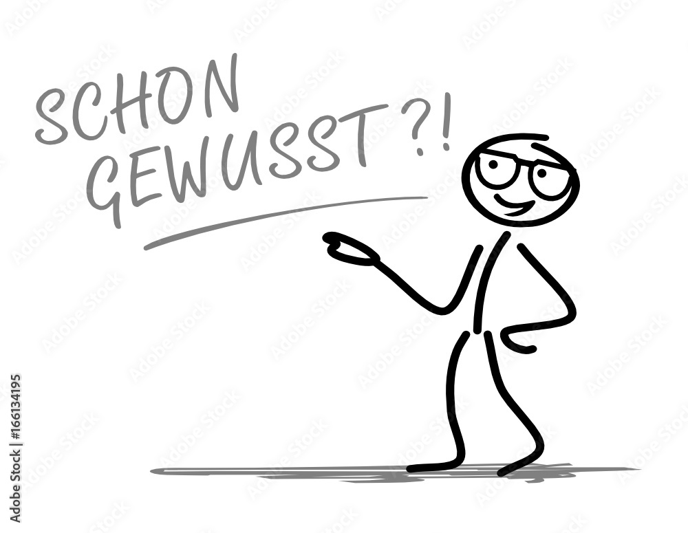 Strichmännchen schon gewusst? Stock Vector Adobe Stock