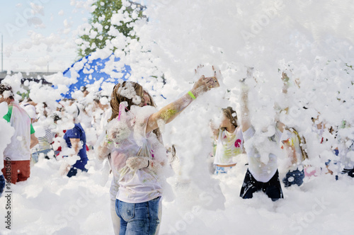 Outdoor foam party