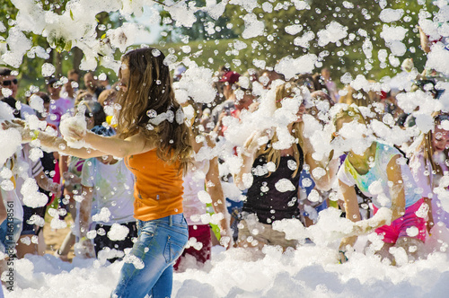 Outdoor foam party