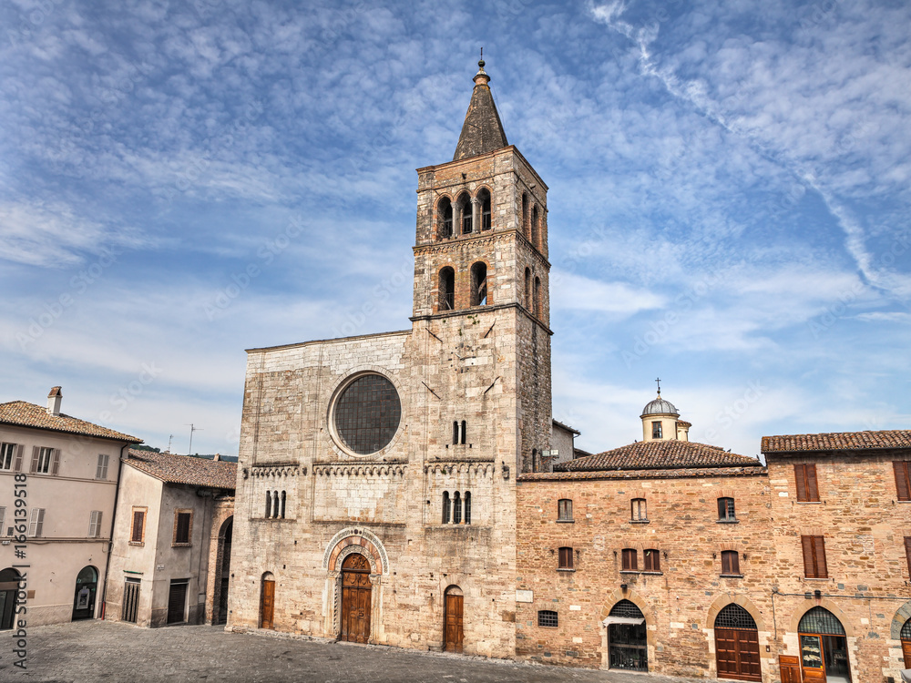 Bevagna, Perugia, Umbria, Italy: the ancient church of S. Michele Arcangelo