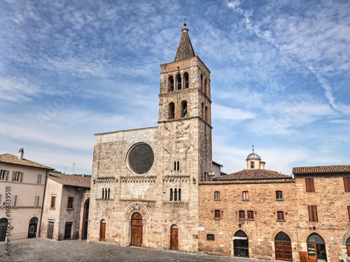 Bevagna, Perugia, Umbria, Italy: the ancient church of S. Michele Arcangelo © ermess