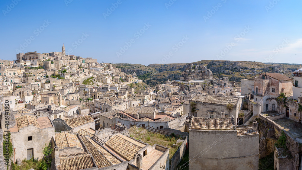 Panoramic view of the Sassi of Matera