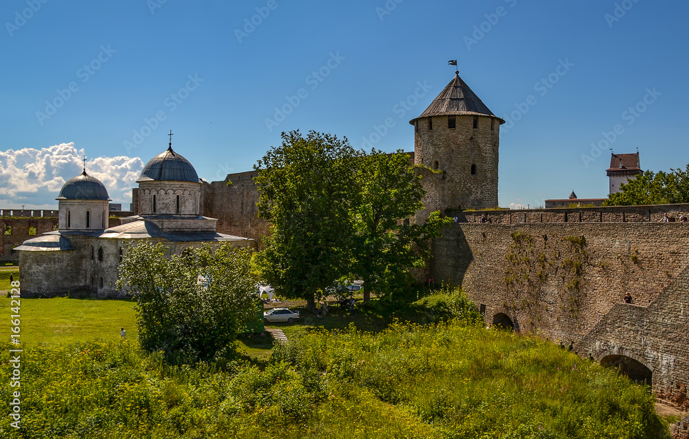 Historical monument - the fortress in Ivangorod,