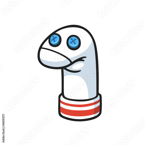 Sock puppet illustration