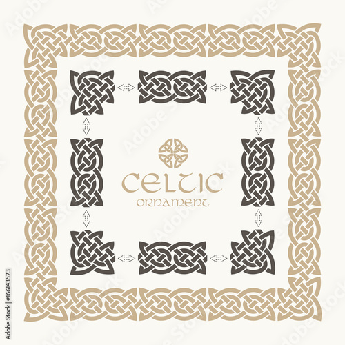 Celtic knot braided frame border ornament kit.